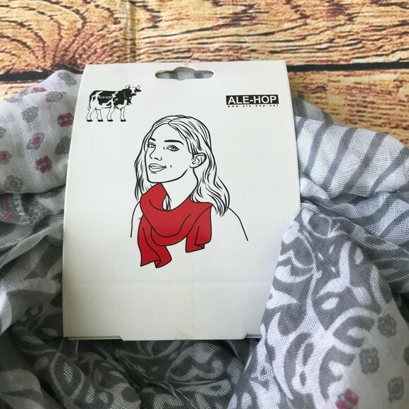 NWT Ale-Hop Womens Fashion Scarf Printed Lightweight Tassel Boho - Picture 3 of 5